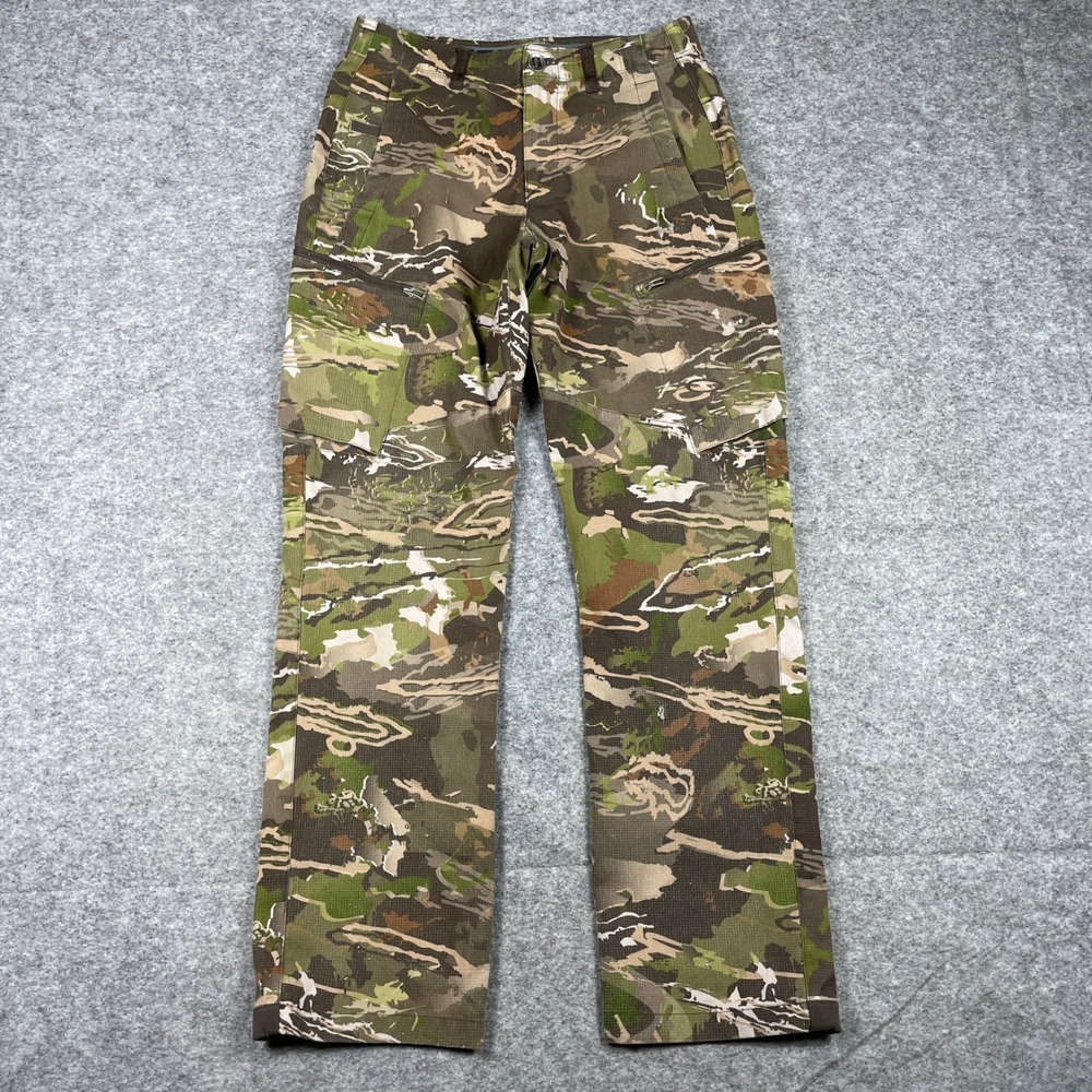 Under Armour Storm Camo Hunting Cargo Pants Mens 30x32 Ridge Reaper Barren